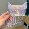 Set de Tocado para Niños de Estilo Chino Horquilla Dinastía Han para Niñas Horquilla de Estilo Antiguo Sacudida Paso Súper Hada Borla Mariposa Accesorios para el Cabello