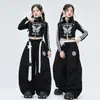 Ropa de Niña para Danza Jazz Moderna Genial Tops de Baile para Niños Conjuntos de Street Dance Jazz para Niños Disfraces de Presentación para Niñas Modernos