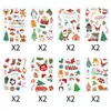 Decoración de Pegatinas para Fiesta Navideña Dibujos Animados Pingüino Papá Noel Collage Creativo DIY Infantil Pegatina Personalización