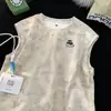 Colete Tie-dye Sem Manga de Verão Estilo Americano Ins Marca Tendência Versátil Ombro Largo Solto Casual Cropped Masculino Secagem Rápida Tie-dye