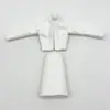 Juguete de muñeca femenino profesional falda de cuadros blanco y negro 30cm falda de cuero jeans de cuero negro ropa alta calidad
