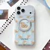 Capinha de Celular Ursinho Biscoito Fofa e Adorável para Meninas, Adequada para Apple iPhone 15/16/17 Pro Max