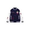Chaqueta de béisbol retro americana bordada con letras para hombre y mujer, nueva chaqueta casual versátil holgada de primavera y otoño