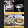 Escumadeira de Cozinha de Aço Inoxidável para Fritura, Peneira Grande para Macarrão, Filtro Doméstico para Leite de Soja, Peneira de Malha Fina
