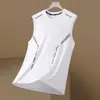 Chaleco de Seda Hielo de Verano de Moda para Hombre, Delgado y Transpirable, Deportivo y Casual, Sin Marca, Nuevo Estilo de Moda