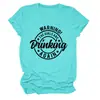¡Advertencia! Camiseta Informal de Manga Corta con Cuello Redondo para Mujer, Comercio Exterior Transfronterizo de Ebay Europeo y Americano, Amazon