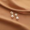 Aretes de Perla para Mujeres Sin Perforaciones, Diseño de Bobina de Mosquitos, Estilo Coreano, Pendientes de Alta Gama, Pendientes de Lujo Ligero, Estilo Retro de Hong Kong, Modernos y Versátiles