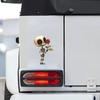 Fun-F653 Calavera Creativa Rosa Pegatina de Vidrio Pegatina de Coche Decoración Decorativa para Ventana Venta al por Mayor UV Autoadhesiva