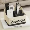 Caja de almacenamiento de escritorio de gran capacidad, organizador de control remoto y artículos varios para la sala de estar, caja de almacenamiento de papelería para oficina y dormitorio
