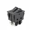 Interruptor de Três Velocidades Duplo com Formato de Barco Kcd6 Interruptor de Três Velocidades de 6 Pinos com Formato de Barco com Luz