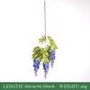 Imitación de flor de glicina, flor de frijol, cadena de flores violetas de seda de plástico, planta de enredadera decorativa, flor de techo, flor de enredadera falsa para boda
