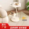 Decoración de sala de estar estilo crema, mesa de centro con forma de flor, mesita para plantas en maceta en el balcón, para uso en el hogar en espacios pequeños, mesita de noche
