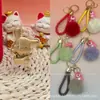 Colgante de oro de perro canela 999 de oro puro, cordón de bola de pelo de oso fresa serie Sanrio, regalo promocional de tienda de oro