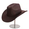 Sombrero Vaquero Occidental con Patrón de Piel de Serpiente Transfronterizo, Sombrero de Ala Plana para Otoño e Invierno, Sombrero Jazz Retro de Ala Ancha para Hombre, para Mujer