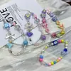 Corrente de celular com pingente de borboleta e flor em miçangas, cor dopamina, DIY ccd chain pendant de Yiwu