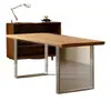 Madera maciza, ensamblado directamente, escritorio de gran tamaño, escritorio de oficina moderno y minimalista, mesa de sala de reuniones, escritorio rectangular comercial para computadora
