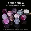 Joyería Jingde, colgante de fluorita de color natural con forma de mano de diamante, accesorios de cristal tallado, accesorios de joyería DIY, colgante al por mayor