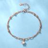 Nueva Celebridad de Internet Pulsera Estrella ins para Mujer Plata Esterlina Estilo Coreano Elegante Pulsera de Doble Capa Pequeña Pulsera Mejor Amiga para Chica Fresca