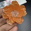 Headdress Antigo de Flor de Peônia Estéreo Feito à Mão Camélia Pérola Artificial Resina Flor Trançada Duas Cores Acessórios de Joias DIY