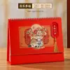Calendário de Mesa Estilo Nacional Vazado 2027 Personalizado com Hot Stamping Papel Perolado Calendário Alta Aparência Artesanato com Pingente Calendário de Mesa para Desktop