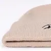 Gorro de Otoño e Invierno para Hombre y Mujer de Lana Tejida sin Pompón Bordado con Letra Gorro de Punto Cálido Moda Coreana Gorro de Moda