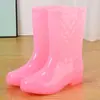 Botas de lluvia transparentes de gel moda zapatos impermeables engrosados botas de lluvia altas para adultos Zapatos de goma de trabajo para mujer cubrezapatos antideslizantes para cocina