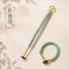 Cuerda Trenzada Hecha a Mano Llavero DIY Colgante para Bolso Accesorio Asa de Cuerda Cuerda Bucle Abierto Colgante
