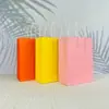 Saco de Papel Kraft Atacado Embalagem para Café Chá de Leite Sacola para Levar Bolo Sobremesa Compras de Feriado Presente Sacola Tote Colorida