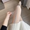 Meias de seda de bolinhas primavera e verão meia-calça de renda fina jacquard meias japonesas de base de bolinhas pura seda preta sexy
