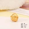 Antiguo Chino Sha Oro Año del Zodiaco Serpiente Marea Nacional Estilo Chino Mini Agujero Grande DIY Pulsera de Cuentas de Cobre Accesorios para Pulseras