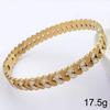 Pulsera de oro de 18k al por mayor transfronteriza directa de fábrica, brazalete de acero de titanio para mujer de alta calidad que no se desvanece