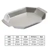 Bandeja Retrô de Aço Inoxidável 304, Prato Octogonal para Churrasco, Prato para Peixe Grelhado, Prato para Fondue, Prato Octogonal, Bandeja, Prato para Espetinhos