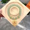 Nueva Pulsera de Jade Dongling Imitación Estilo Chino Hebilla Ping An Pixiu de la Suerte Semilla de Loto Dos Colgantes Shihuan Explosiones Escénicas