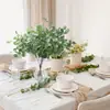 Amazon Transfronterizo Hoja de Dinero Hecho a Mano Tallo Único Decoración de Boda Planta Verde Flor Artificial Decoración del Hogar