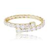Pulsera Rectangular de Zirconia con Flash Abierta Más Caliente de Amazon Pulsera Personalizada Pulsera Hip-Hop de Moda Joyería Jinmao