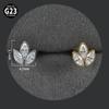 G23/F136 Titânio Rosca Interna Lábio Unha Liga de Titânio Brincos Piercing Gota Rombo Coração Coroa Zircônia Incrustada Brincos
