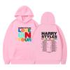 Suéter holgado informal de terciopelo con capucha, ropa de pareja con estampado de HARRY STYLES para hombre y mujer, 2023
