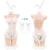 Tres de la noche ropa interior sexy tentación ajustada sexy conejita entrepierna abierta perspectiva pecho abierto pasión traje de uniforme libre