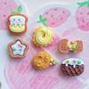 Mini tamaño pequeño Galleta Comida Juego Resina Accesorios Gato Estrella Galleta Funda para Teléfono Pasador Pegamento de Crema Accesorios Material