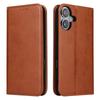 Adequado para Capa Flip com Ventosa de Couro Genuíno Carteira Celular Iphone17Promax 16Pro Função de Cartão Capa Protetora
