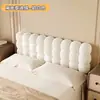Cojín de cabecera de terciopelo de peluche bola de nieve al por mayor para uso doméstico, dormitorio, crema, engrosado, tatami, estilo nuevo, funda suave