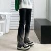 Jeans Retrô Americano com Degradê Micro-flare Feminino Spice Girls Casual Modelador vibe Outono Inicial Calças ins