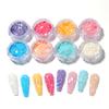Cross-border novo prego lantejoulas filme colorido mágico macaron japonês cor doce 8 cor terno filme colorido mágico DIY nail art