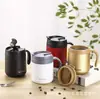 Boutique de Moda Taza Doble para Beber para Oficina 400ml Hogar Acero Inoxidable 304 Taza de Té Taza de Café Regalo para Eventos de Negocios