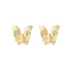 Pendientes de Mariposa de Plata de Ley 925 para Mujer Esmerilados Irregulares Diseño Simple de Nicho Lindos Dulces Elegantes Pendientes 8244A