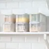 Caixa de armazenamento empilhável para geladeira estilo japonês caixa para armazenamento e organização de alimentos na cozinha caixa para armazenamento de grãos classificação caixa para conservação de alimentos frescos