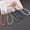 Nuevo Estilo Lujo Ligero Multicolor Estilo Ins Estilo Japonés y Coreano Cristal de Fresa Lágrima Cuentas Colgante Funda de Teléfono Celular Lanyard Colgantes para Llaves