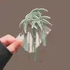 Pasador de Pelo con Borla de Campana de Diamante Azul para Mujer, Accesorio de Pelo Exquisito de Gama Alta, Pinza Lateral, Pasador de Pelo, Pinza BB Lateral de Estilo Antiguo