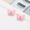 Aretes de Mariposa Estilo Celebridad de Internet Mismo Estilo Goteo de Aceite Joyería Coreana Dongdaemun Estilo Frío Personalidad Retro Aretes Elegantes