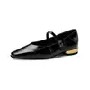 Estilo Minimalista~ Sapatos Mary Jane Baixos com Uma Tira e Salto Baixo, Novo Estilo Europeu e Americano Outono 2026, Sapatilhas Confortáveis e Versáteis